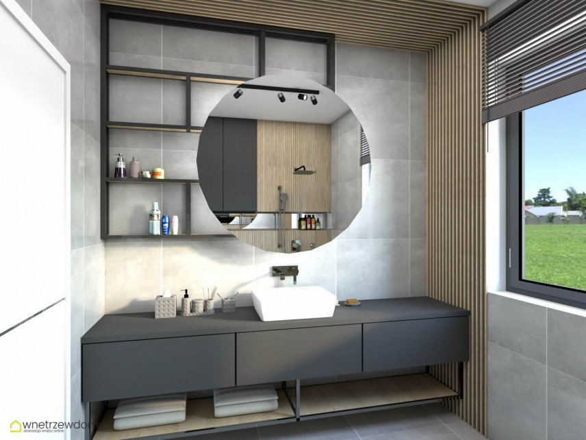Aranżacja łazienki z drewnianymi elementami