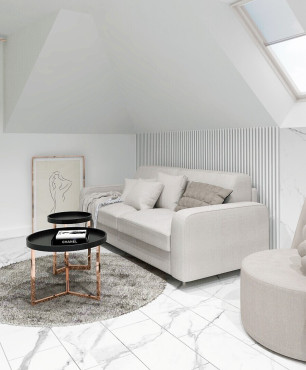Living-room w kolorze białym