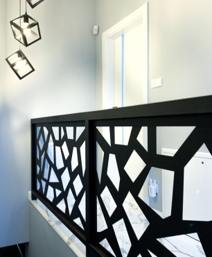Stalowa balustrada w stylu LOFT w kolorze czarnym