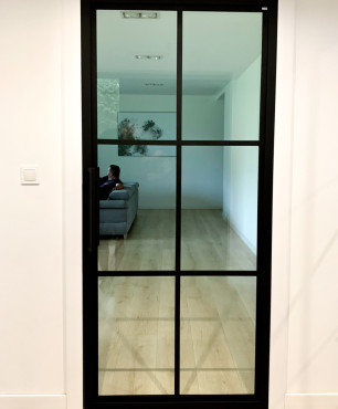 Drzwi przeszklone czarne w stylu LOFT