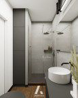 Łazienka z prysznicem z lekką nutą industrialnego stylu