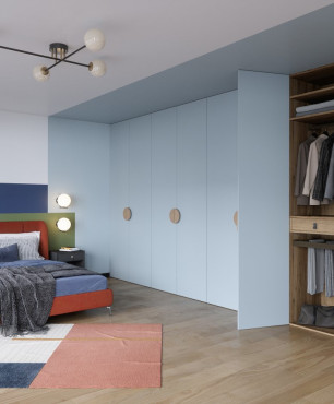 Sypialnia w stylu Chromatic Modernizm