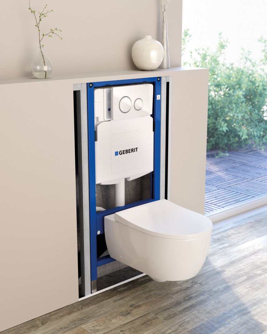 Toaleta z nowoczesnym systemem  Geberit Duofix