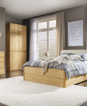 Sypialnia z meblami z litego drewna dębowego
