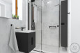 Projekt klasycznej łazienki z kabiną prysznicową