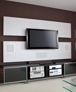 Designerska ściana z telewizorem