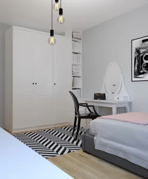 Sypialnia młodzieżowa w stylu skandynawskim