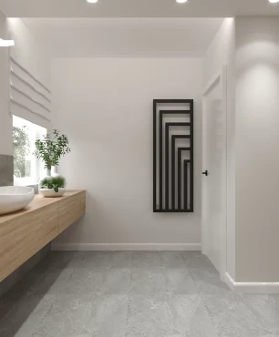 Klasyczna łazienka z dwoma eliptycznymi lustrami oraz dwoma zlewami
