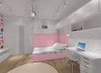 Szaro-różowy pokój dziewczynki