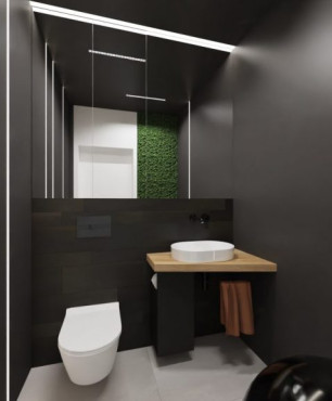 Projekt łazienki w czarnym kolorze