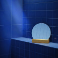 Łazienka w stylu klasycznym z wykorzystaniem płytek z kolekcji  Neve Creative DARK BLUE