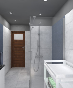Projekt łazienki z prysznicem
