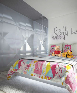 Pokój dziecięcy z szafą z akrylowym frontem