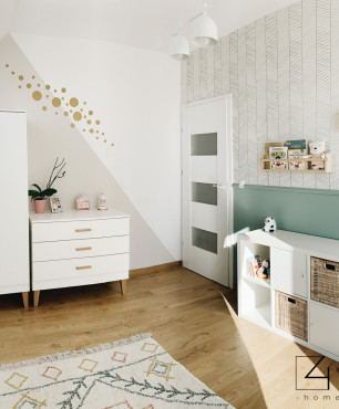 Umeblowany pokój dziecięcy w stylu skandynawskim