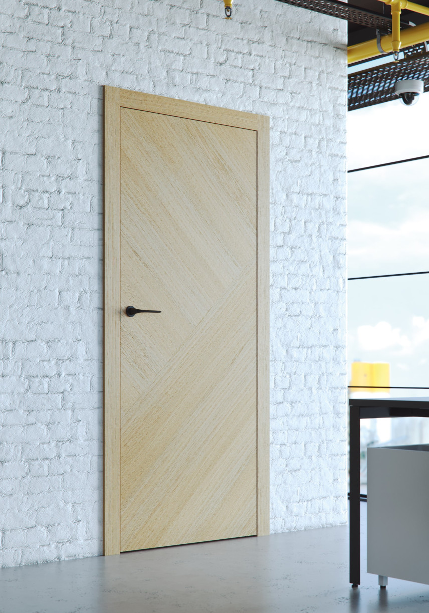 Drzwi z jasnego drewna marki PORTA w korytarzu