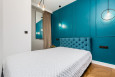 Mała, funkcjonalna i nowoczesna sypialnia w luksusowej kawalerce