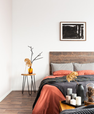 Sypialnia w rustykalnym stylu