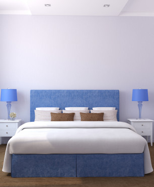 Sypialnia w kolorach lawendy