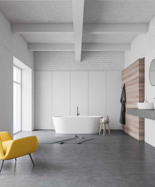 Minimalistyczna łazienka w nowoczesnym stylu