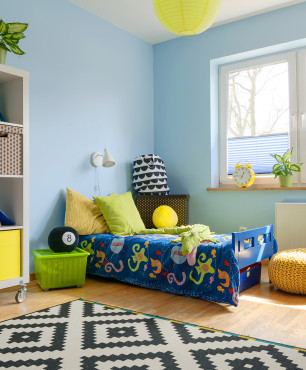 Pokój dla chłopca z błękitnymi ścianami