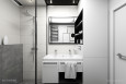 Designerska łazienka black&white