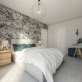Sypialnia ze stylowymi lampami