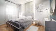 Sypialnia z meblami w stylu skandynawskim