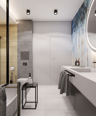 Designerska łazienka z sauną