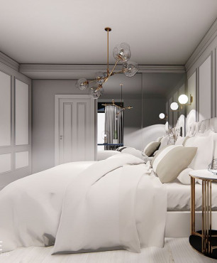 Stylowa sypialnia z elementami Art Deco
