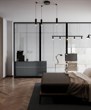 Minimalistyczna sypialnia w klasycznym stylu
