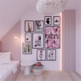 Pokój nastolatki z różowymi ścianami
