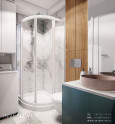 Łazienka z kabiną prysznicową narożną