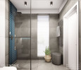 Projekt nowoczesnej łazienki z prysznicem typu walk - in