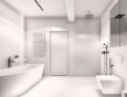 Projekt łazienki w białym kolorze