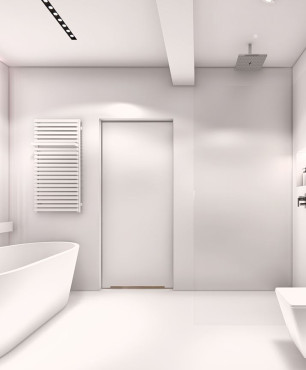 Projekt łazienki w białym kolorze