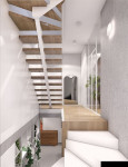 Projekt mieszkania z nowoczesnymi schodami