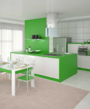 Zielono-biała kuchnia